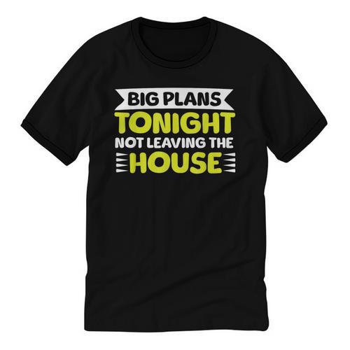 Staying Alone Big Plans Tonight Ideal For Introverts Unisex Cotton Ringer T-Shirt - Raresse