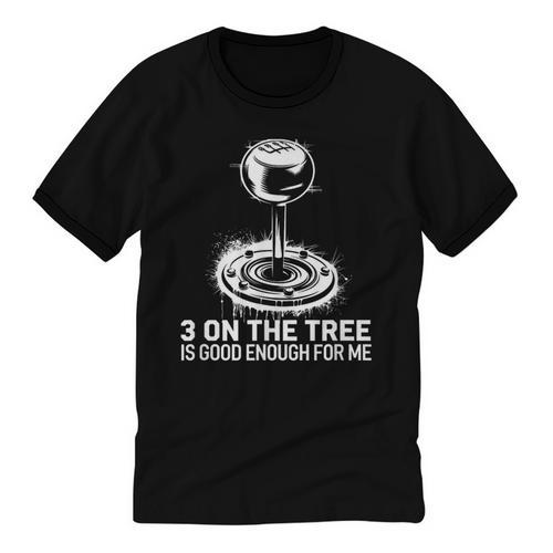 Stick Shift Nostalgia Column Shift Line Unisex Cotton Ringer T-Shirt - Figerry