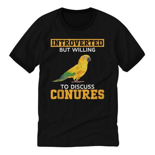 Sun Conure Introvert Parrot Bird Sun Conure Unisex Cotton Ringer T-Shirt - Raresse