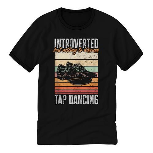Tap Dancing Introvert Teacher Tap Dancer Tap Dance Unisex Cotton Ringer T-Shirt - Raresse