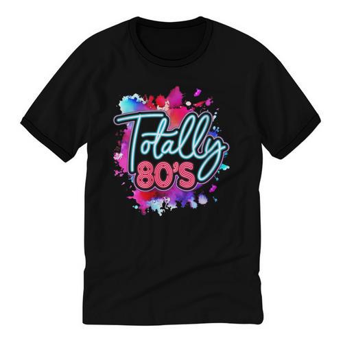 Totally 80's Colorful Retro 1980s Style Nostalgia Vibe Unisex Cotton Ringer T-Shirt - Figerry