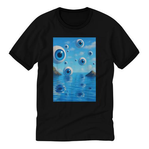 Trippy Weirdcore Frutiger Aero Surreal Eyeballs Y2K Unisex Cotton Ringer T-Shirt - Figerry
