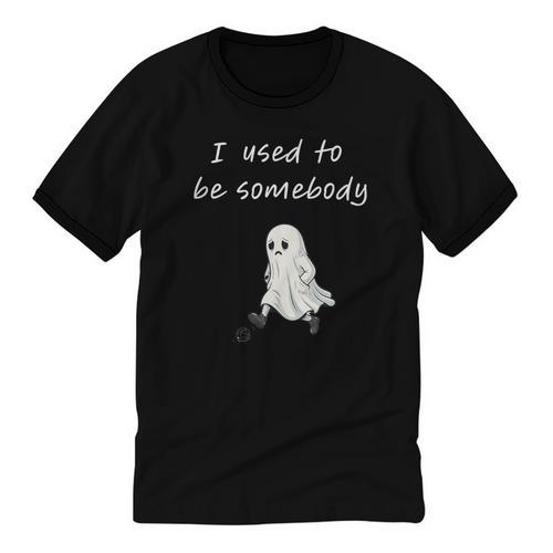 I Used To Be Somebody Nostalgia Halloween Spooky Season Unisex Cotton Ringer T-Shirt - Figerry