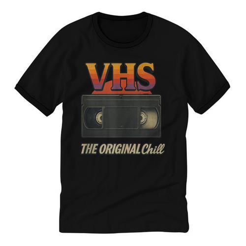 VHS Tape Nostalgia Old School Technology Humor Unisex Cotton Ringer T-Shirt - Figerry