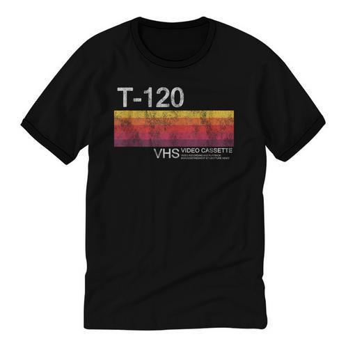 Video Cassette Tape VHS 80s 90s Nostalgia Costume Unisex Cotton Ringer T-Shirt - Figerry
