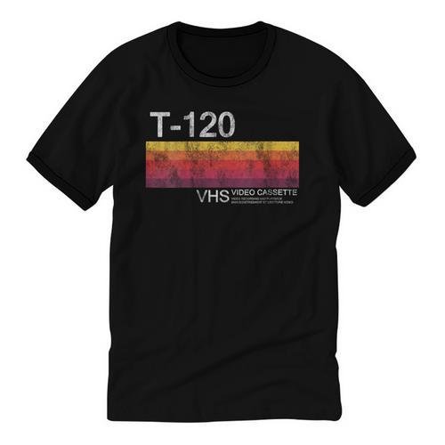 Video Cassette Tape VHS 80s 90s Nostalgia Costume Unisex Cotton Ringer T-Shirt - Figerry