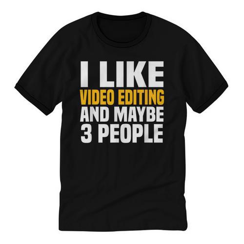 Video Editor Introvert Editing Production Filmmaking Job Unisex Cotton Ringer T-Shirt - Raresse