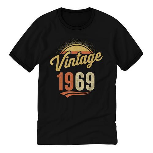 Vintage 1969 Retro Era Badge For Nostalgia Fans Unisex Cotton Ringer T-Shirt - Figerry