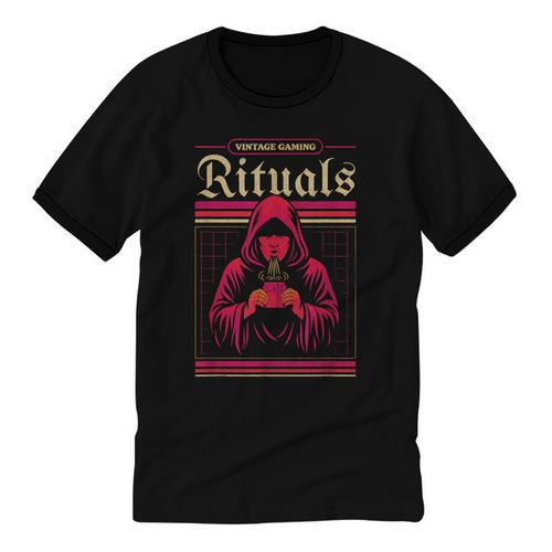 Vintage Gaming Rituals Retro Gamer Nostalgia Vintage Games Unisex Cotton Ringer T-Shirt - Figerry