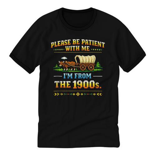 Vintage Please Be Patient With Me I'm From The 1900s Unisex Cotton Ringer T-Shirt - Figerry