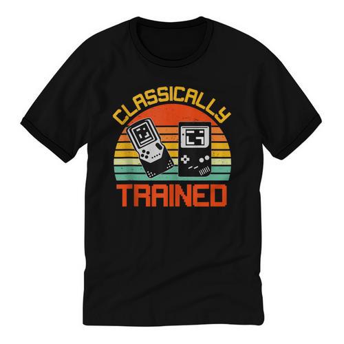 Vintage Retro Classically Trained Video Game 90s Nostalgia Unisex Cotton Ringer T-Shirt - Figerry