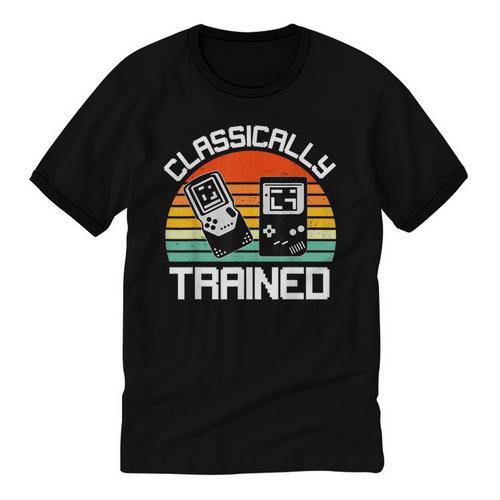Vintage Retro Classically Trained Video Game 90s Nostalgia Unisex Cotton Ringer T-Shirt - Figerry