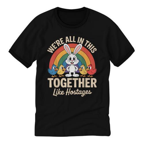 We'Re All In This Together Like Hostages Introvert Unisex Cotton Ringer T-Shirt - Raresse