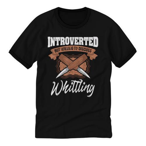 Whittling Hobby Woodcarve Introverted Wood Artist Whittler Unisex Cotton Ringer T-Shirt - Raresse