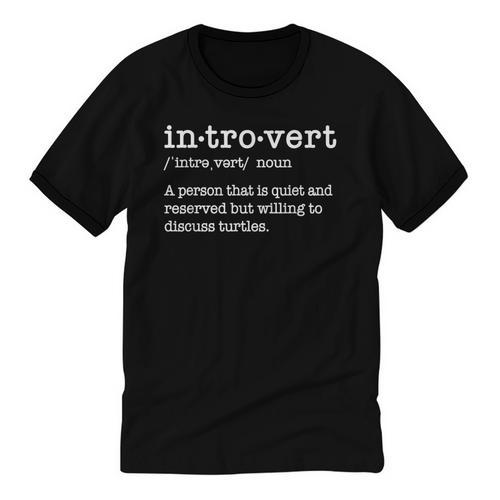 Willing To Discuss Turtles Introvert Definition Unisex Cotton Ringer T-Shirt - Raresse