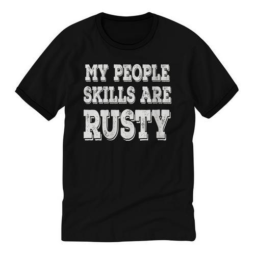 Women's My People Skills Are Rusty Introvert SPN Moments Unisex Cotton Ringer T-Shirt - Raresse