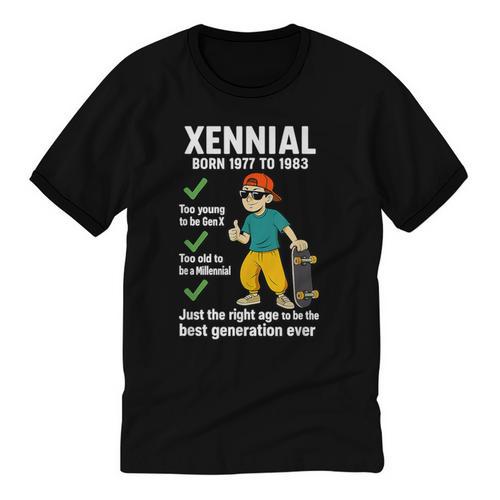 Xennial Born 1977 To 1983 Nostalgia Unisex Cotton Ringer T-Shirt - Figerry