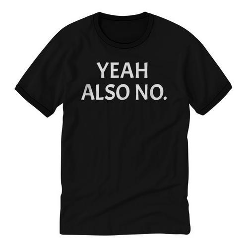 Yeah Also No Sarcastic Embarrassing Introvert Jokes Unisex Cotton Ringer T-Shirt - Raresse