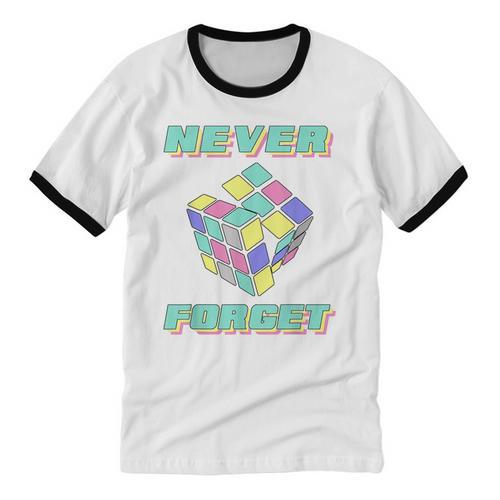 80s 90s Nostalgia Magic Cube Retro Party Costume Unisex Cotton Ringer T-Shirt - Figerry