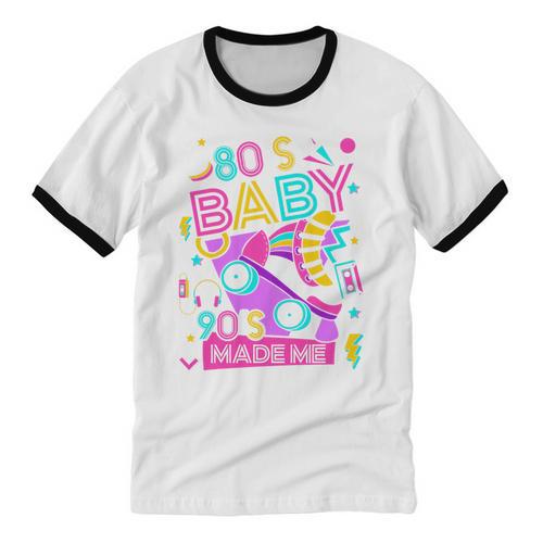 80's Baby 90's Made Me 1980s 1990s Nostalgia Retro Party Premium Tri-Blend Unisex Cotton Ringer T-Shirt - Figerry