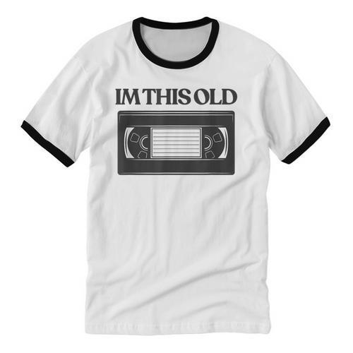 80s VHS Video Cassette Nostalgia Unisex Cotton Ringer T-Shirt - Figerry