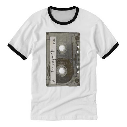 90s MUSIC NOSTALGIA GRAPHIC Unisex Cotton Ringer T-Shirt - Figerry