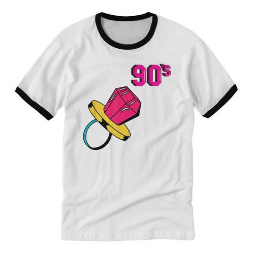 90’s Ring Retro Nostalgia Colorful Throwback Unisex Cotton Ringer T-Shirt - Figerry