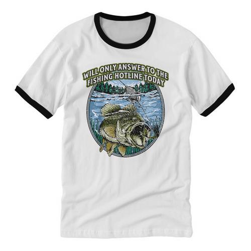 Answer To Fishing Hotline Introvert Humor Antisocial Raglan Baseball Tee Unisex Cotton Ringer T-Shirt - Raresse