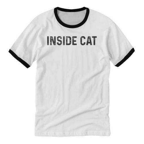 Antisocial Introvert Women Men Kids Inside Cat Unisex Cotton Ringer T-Shirt - Raresse