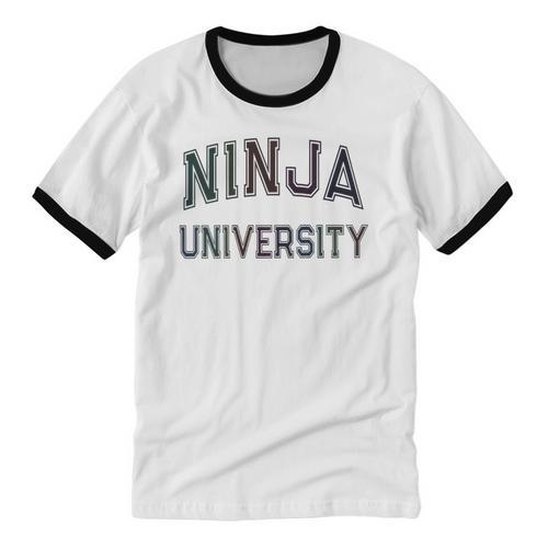 Antisocial NINJA UNIVERSITY Introvert Sarcastic Unisex Cotton Ringer T-Shirt - Raresse