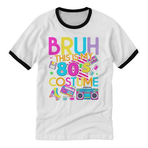 Bruh This Is My 80's Costume Nostalgia Mixtape 80s 90s Party Unisex Cotton Ringer T-Shirt - Figerry