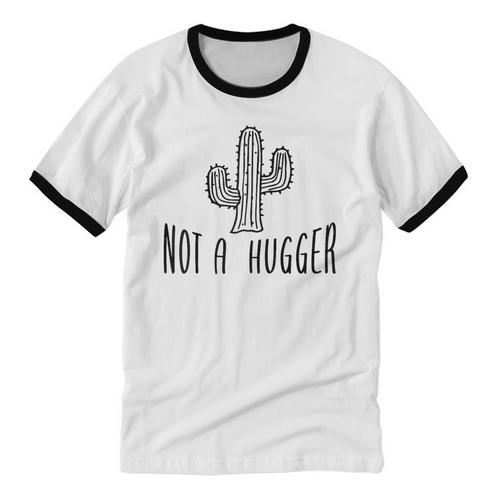 Cactus Not A Hugger Homebody Introvert Raglan Baseball Tee Unisex Cotton Ringer T-Shirt - Raresse