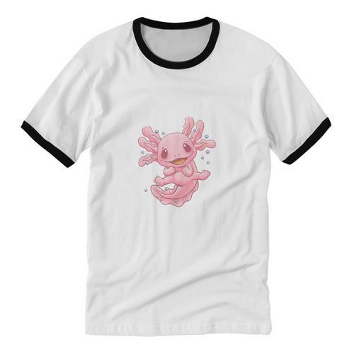 If I Cant Bring My Axolotl Im Not Going Salamander Introvert Unisex Cotton Ringer T-Shirt - Raresse