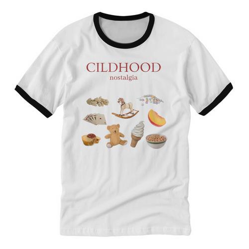 Childhood Nostalgia Good Memories Teddy Bear Ice Cream Unisex Cotton Ringer T-Shirt - Figerry