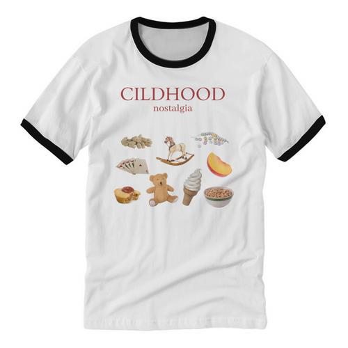 Childhood Nostalgia Good Memories Teddy Bear Ice Cream Unisex Cotton Ringer T-Shirt - Figerry