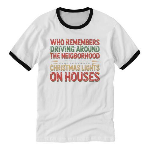 Christmas Lights Nostalgia – Holiday Memory Christmas Spirit Premium Tri-Blend Unisex Cotton Ringer T-Shirt - Figerry