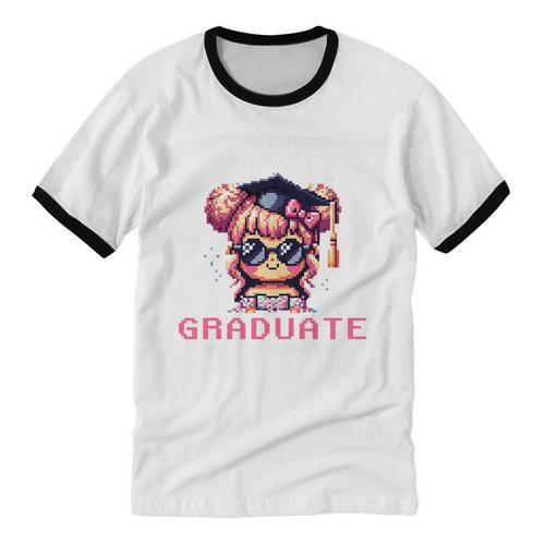Classic I'm From The 1900s Retro Games Graduating Girl Premium Unisex Cotton Ringer T-Shirt - Figerry