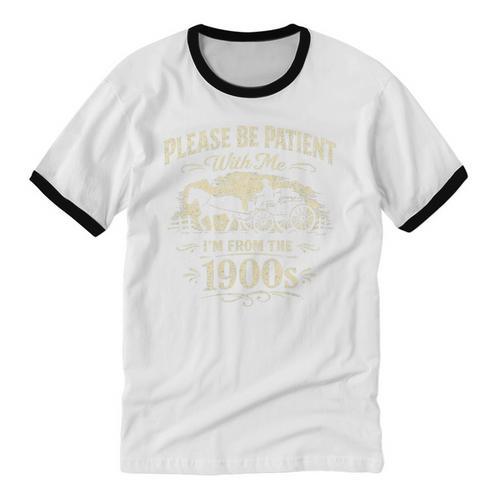 Classic Please Be Patient With Me I'm From The 1900s Premium Tri-Blend Unisex Cotton Ringer T-Shirt - Figerry