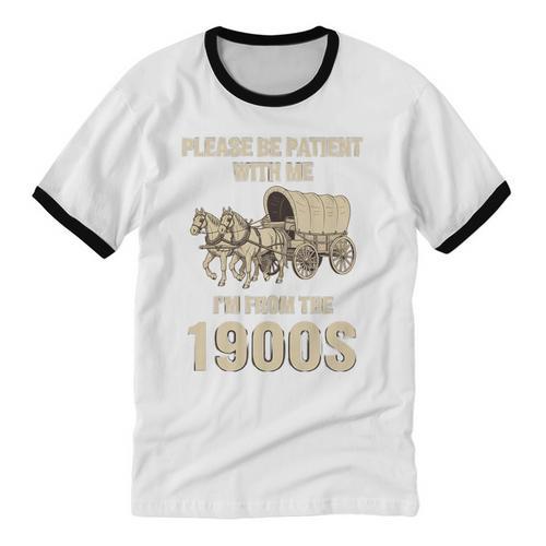 Country Please Be Patient With Me I'm From The 1900s Vintage Premium Tri-Blend Unisex Cotton Ringer T-Shirt - Figerry