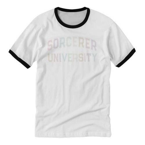 Crazy Sarcastic SORCERER UNIVERSITY Introvert Anti Social Unisex Cotton Ringer T-Shirt - Raresse