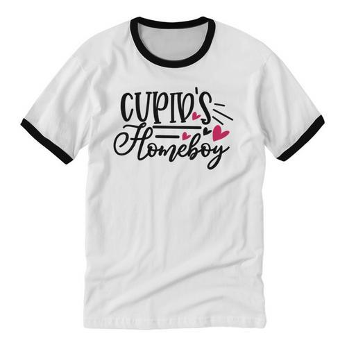 Cupid's Homebody Introvert Valentine's Day Home Unisex Cotton Ringer T-Shirt - Raresse