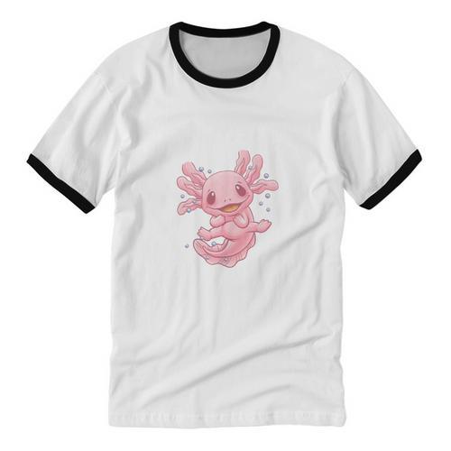 Most Days I Just Wanna Be An Axolotl Salamander Introvert Unisex Cotton Ringer T-Shirt - Raresse