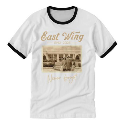 East Wing Never Forget American Vintage Nostalgia Premium Tri-Blend Unisex Cotton Ringer T-Shirt - Figerry