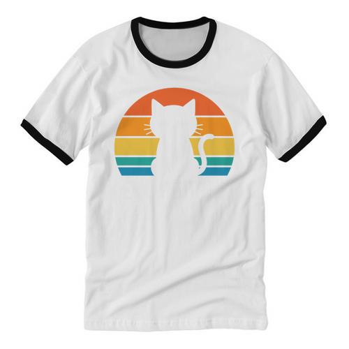 Ew People Cat Anti Social Introvert Premium Tri-Blend Unisex Cotton Ringer T-Shirt - Raresse
