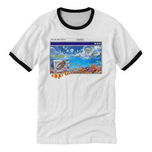 Frutiger Aero Y2k 2000s Unisex Cotton Ringer T-Shirt - Figerry