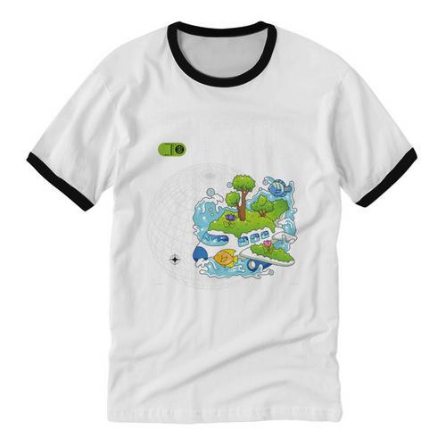 Frutiger Aero Y2K Fashion Trends Statement Piece Tech Orbite Premium Tri-Blend Unisex Cotton Ringer T-Shirt - Figerry