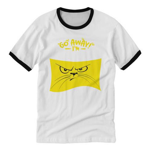 Go Away I'm Introverting Antisocial Shy Introvert Unisex Cotton Ringer T-Shirt - Raresse