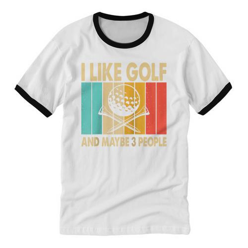 I Like Golf And Maybe 3 People Introvert Raglan Baseball Tee Unisex Cotton Ringer T-Shirt - Raresse