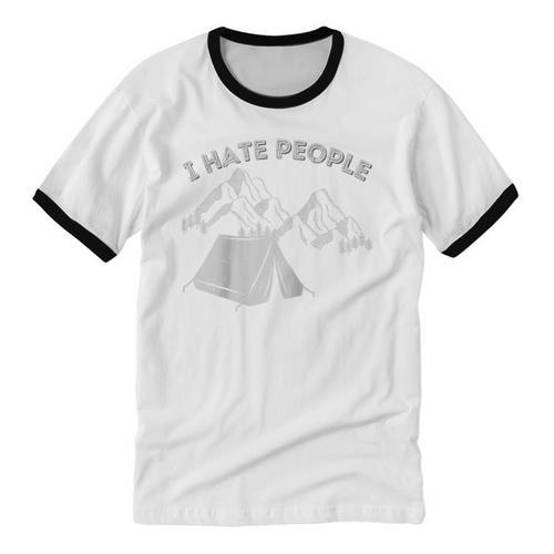 I Hate People Introvert Sarcastic I Love Camping Raglan Baseball Tee Unisex Cotton Ringer T-Shirt - Raresse