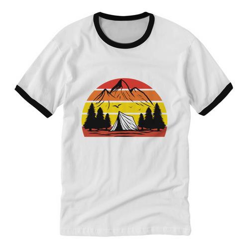 I Hate People That's Why I Camp Camper Meme Introvert Unisex Cotton Ringer T-Shirt - Raresse